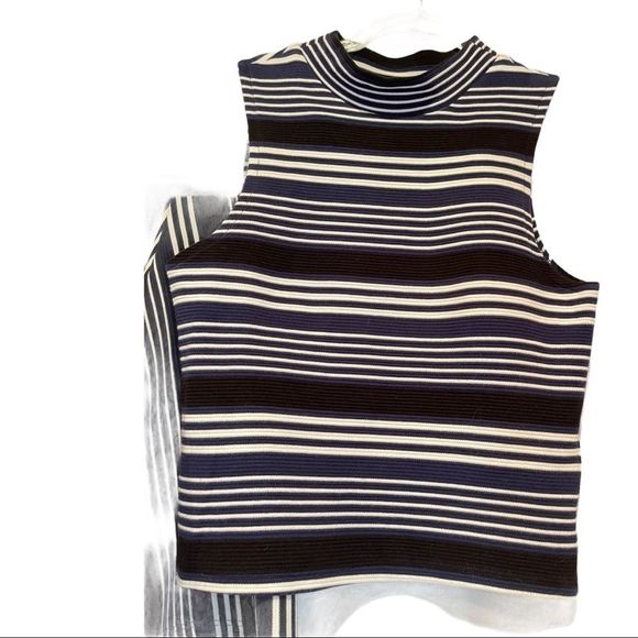 H&M 2 piece outfit. Shirt and skirt navy blue and white - Picture 10 of 16